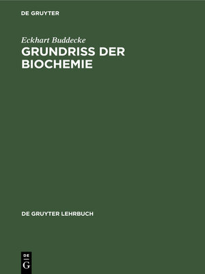 cover image of Grundriss der Biochemie